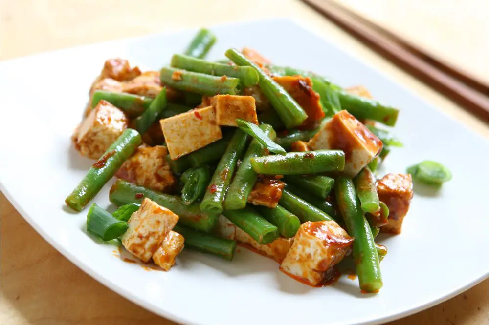 Schezwan Tofu & Green Beans