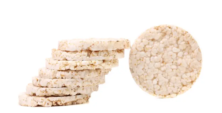 Stack of puffed rice snack