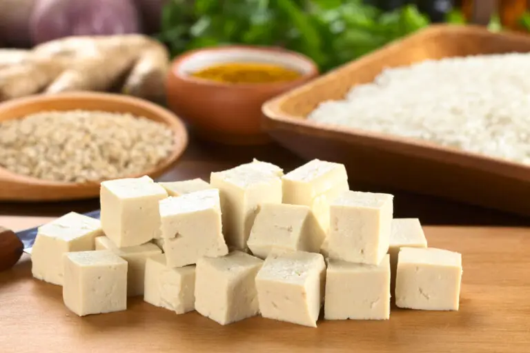 Raw Tofu in Dices