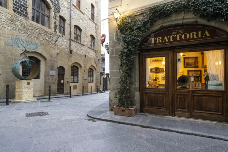 typical trattoria in Florence, Italy