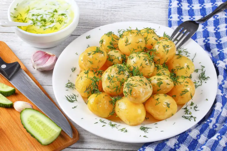 new potatoes sprinkled with finely chopped dill