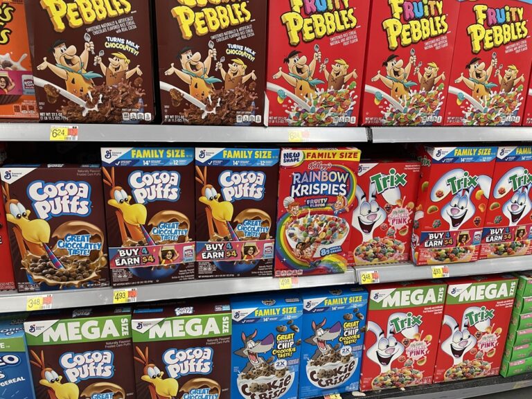 Walmart retail store interior General Mills cereals Cocoa Puffs Trix
