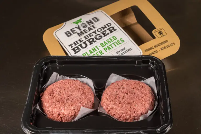 Beyond Meat plant based burger package of two patties