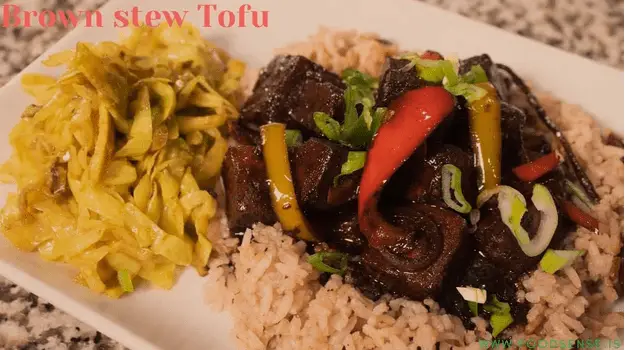 Brown stew Tofu