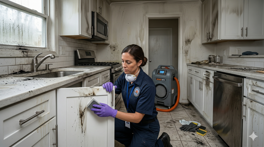 The Science of Soot: Why Wiping Your Walls After a Kitchen Fire Can Make the Damage Permanent